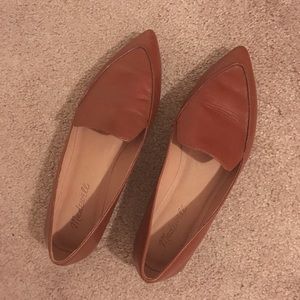 Madewell Cognac Pointy Flats 8